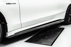 Future Design Carbon Fiber Side Skirts GT Style for Mercedes Benz W205 2015-ON C300 C43 C63 AMG Coupe 2 Door Sedan 4 Door - Performance SpeedShop