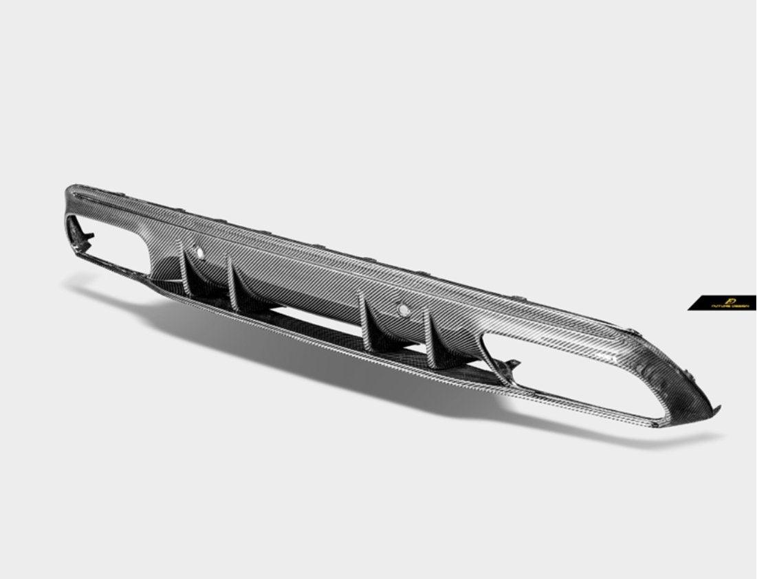 Future Design ED1 Carbon Fiber Rear Diffuser For Mercedes Benz W205 C300 C450 C43 AMG 2015-2020 Sedan - Performance SpeedShop