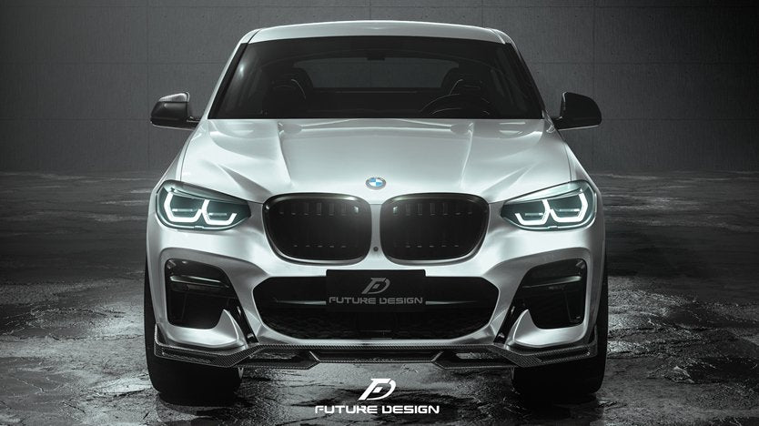 Future Design FD Carbon Fiber FRONT LIP SPLITTER for BMW X4 G02 2019-2021 M40i - Performance SpeedShop