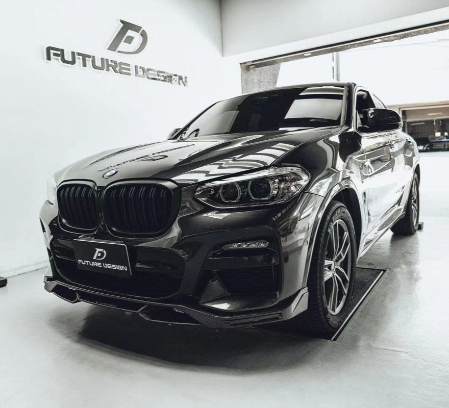 Future Design FD Carbon Fiber FRONT LIP SPLITTER for BMW X4 G02 2019-2021 M40i - Performance SpeedShop