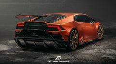 Future Design FD Carbon Fiber REAR DIFFUSER for Lamborghini Huracan EVO - Performance SpeedShop