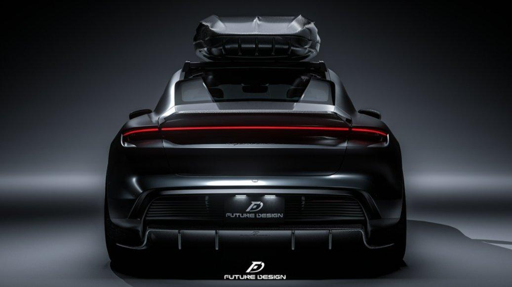 Future Design FD Carbon Fiber REAR DIFFUSER for Porsche Taycan Base & 4S - Performance SpeedShop