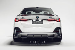 Future Design FD Carbon Fiber REAR DIFFUSER & REAR CANARDS for BMW I4 G26 M50 & e Drive 40 with M package 2022-ON - Performance SpeedShop