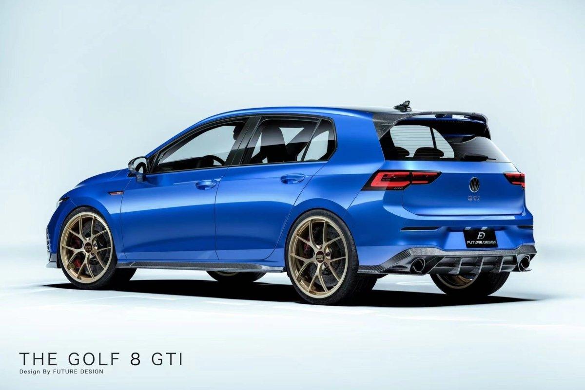 Future Design FD Carbon Fiber REAR ROOF SPOILER for Volkswagen Golf GTI MK8 - Performance SpeedShop