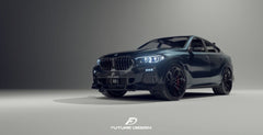 BMW X6 M60I M50I xDrive40i G06 (Fits Pre-LCI& LCI) 2020 2021 2022 2023 2024 & X6M X6MC F96 (Fits Pre-LCI& LCI) 2020 2021 2022 2023 2024 with Aftermarket Parts - Side Skirts Carbon Fiber / FRP from Future Design