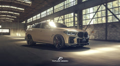 BMW X6 M60I M50I xDrive40i G06 (Fits Pre-LCI& LCI) 2020 2021 2022 2023 2024 & X6M X6MC F96 (Fits Pre-LCI& LCI) 2020 2021 2022 2023 2024 with Aftermarket Parts - Side Skirts Carbon Fiber / FRP from Future Design