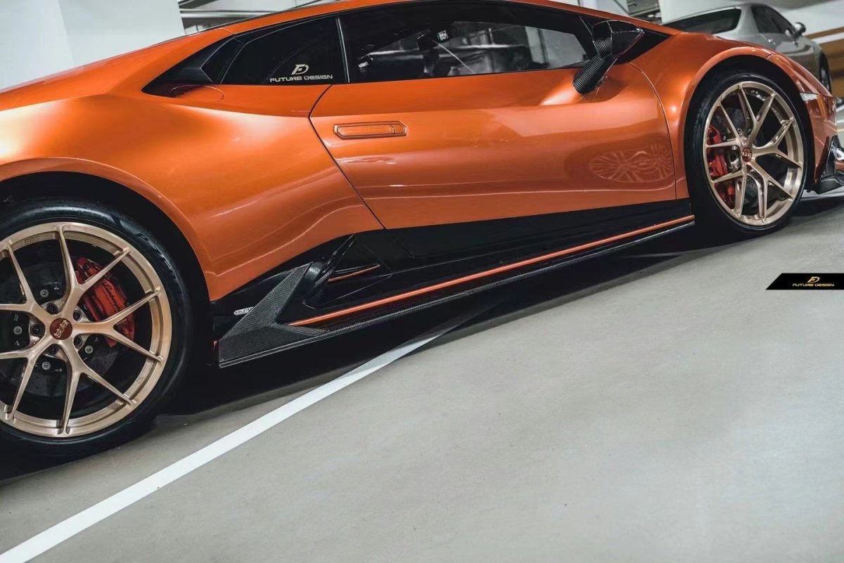 Future Design FD Carbon Fiber SIDE SKIRTS for Lamborghini Huracan EVO - Performance SpeedShop