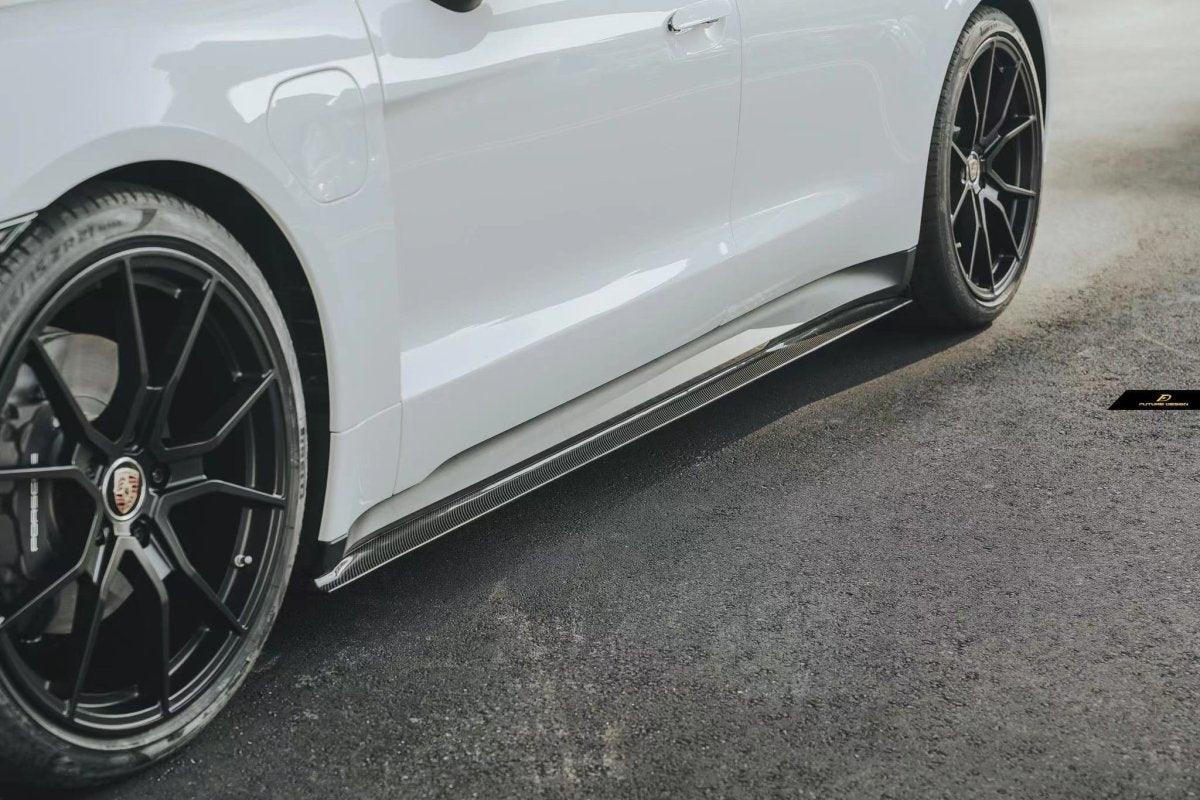 Future Design FD Carbon Fiber SIDE SKIRTS for Porsche Taycan Base & 4S & Turbo & Turbo S - Performance SpeedShop