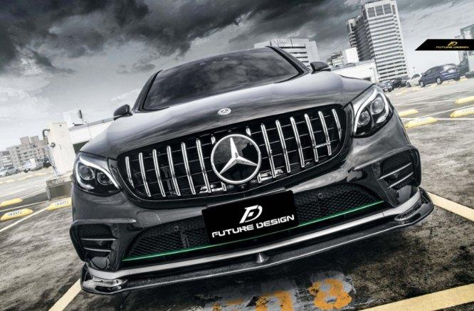 Future Design FD GT Carbon Fiber FRONT BUMPER CANARDS for Mercedes Benz GLC250 AMG / GLC300 AMG / GLC43 AMG W253 GLC & GLC Coupe 2016-2019 Pre-facelift - Performance SpeedShop