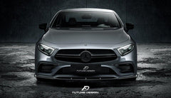 Future Design FD GTS-V Carbon Fiber FRONT SPLITTER For CLS450 CLS53 W257 C257 2019-2021 - Performance SpeedShop