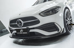 Future Design FD V1 Carbon Fiber FRONT LIP for W206 C300 with AMG Package Sedan 2021-ON - Performance SpeedShop