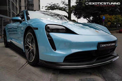 Future Design FD V1 Carbon Fiber FRONT LIP SPLITTER for Porsche Taycan Base & 4S - Performance SpeedShop