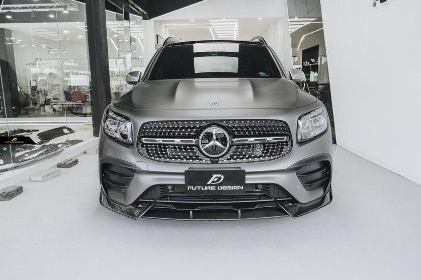 Future Design FD V2 Carbon Fiber FRONT LIP SPLITTER for Mercedes Benz GLB250 AMG / GLB35 AMG X247 2020-ON - Performance SpeedShop