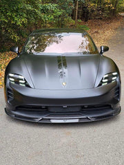 Future Design FD V2 Carbon Fiber FRONT LIP SPLITTER for Porsche Taycan Base & 4S - Performance SpeedShop
