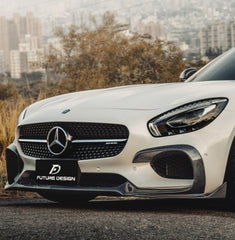 Future Design RT STYLE Carbon Fiber FRONT LIP SPLITTER Mercedes benz AMG GT GTS GTC C190 2015-ON - Performance SpeedShop