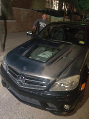 Mercedes Benz W204 C63 AMG 2008 2009 2010 2011 with Aftermarket Parts - IMP Style Hood Bonnet?Carbon Fiber / FRP from Aero Republic