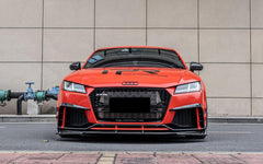 Audi TTRS 8S 2016-2018 Pre-facelift with Aftermarket Parts - Pre-preg Carbon Fiber Front Bumper Trim from Yofer USA