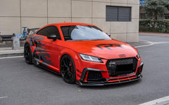 Audi TTRS 8S 2016-2018 Pre-facelift with Aftermarket Parts - Pre-preg Carbon Fiber Front Bumper Trim from Yofer USA