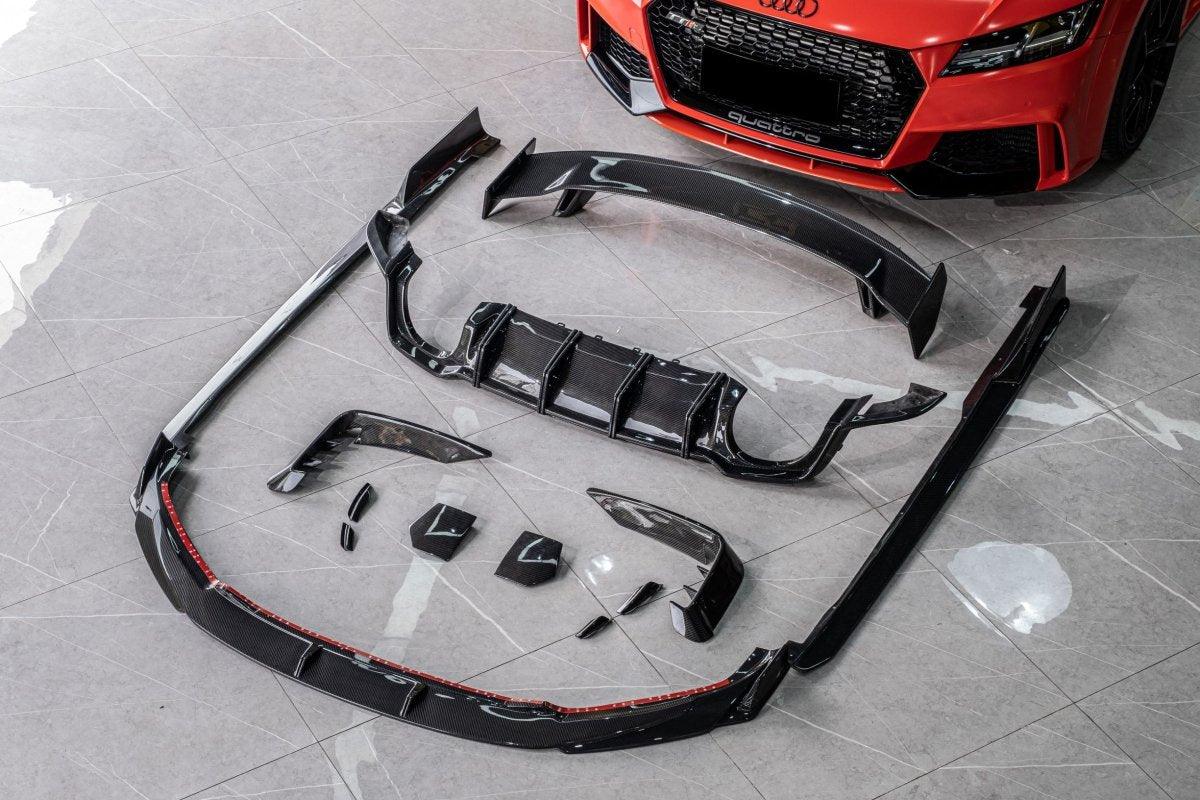 Audi TTRS 8S 2016-2018 Pre-facelift with Aftermarket Parts - Pre-preg Carbon Fiber Full Body Kit Package from Yofer USA