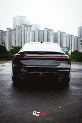 Audi S7 A7 (with s-line bumper) C8 2019-ON with Aftermarket Parts - V2 Style Rear Diffuser & Canards Pre-preg Carbon Fiber from Karbel Carbon