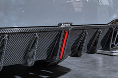 Audi S7 A7 (with s-line bumper) C8 2019-ON with Aftermarket Parts - V2 Style Rear Diffuser & Canards Pre-preg Carbon Fiber from Karbel Carbon