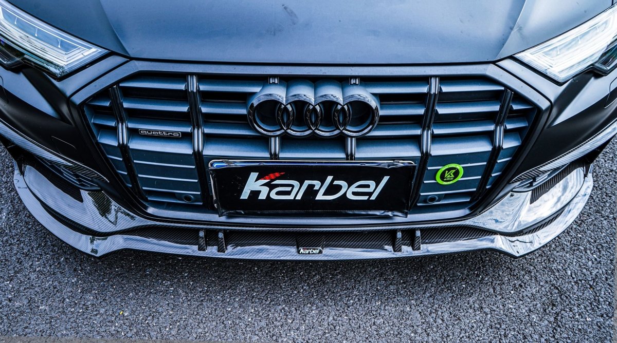 Audi A6 Allroad C8 2020-ON with Aftermarket Parts - Upper Front Lip Pre-preg Carbon Fiber from Karbel Carbon