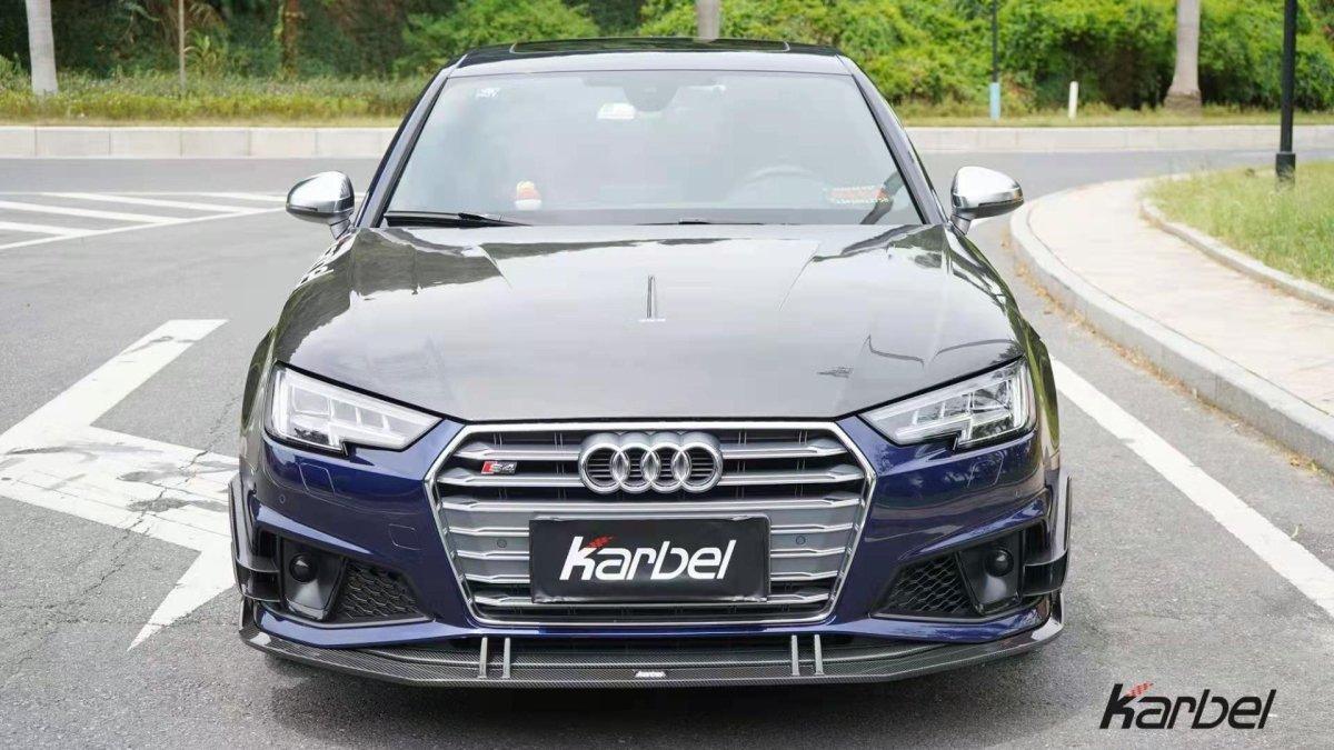 Audi RS4 S4 A4 (all models) B9 / B9.5 2017-ON with Aftermarket Parts - Hood Pre-preg Carbon Fiber from Karbel Carbon