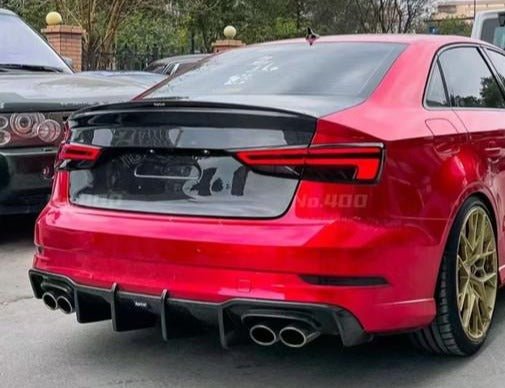 Audi RS3 S3 A3 8V/8V.5 2014-2020 with Aftermarket Parts - Trunk Lid Pre-preg Carbon Fiber from Karbel Carbon