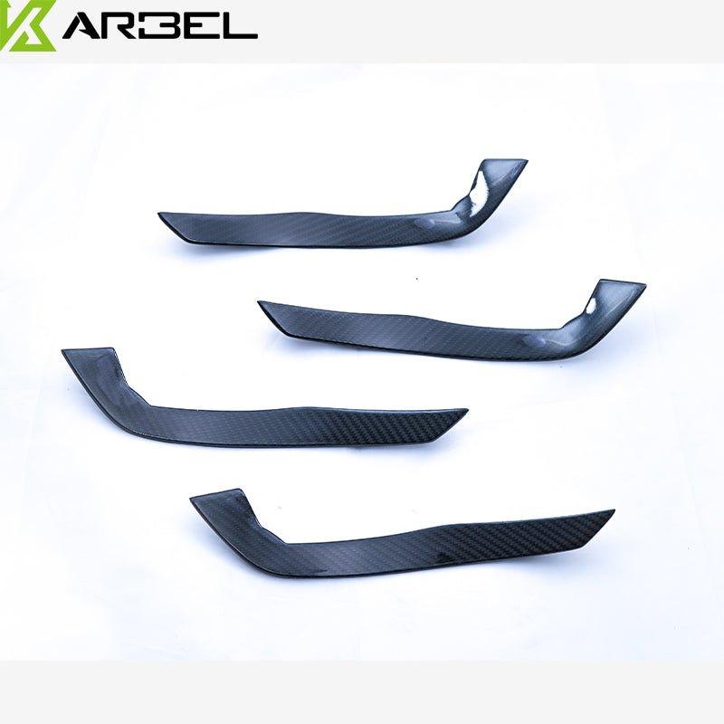 Audi RS3 8V 8V.5 2018 2019 2020 with Aftermarket Parts - Front Canards Carbon Fiber from Karbel Carbon
