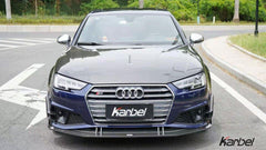 Audi S4 A4 S-line (with s-line bumper, does not fit base model) B9 2019 with Aftermarket Parts - Front Canards Pre-preg Carbon Fiber from Karbel Carbon