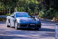 Porsche 718 Cayman / Boxster / GTS 2017 2018 2019 2020 2021 2022 2023 2024 with Aftermarket Parts - Front Canards Pre-preg Carbon Fiber from Karbel Carbon