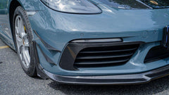 Porsche 718 Cayman / Boxster / GTS 2017 2018 2019 2020 2021 2022 2023 2024 with Aftermarket Parts - Front Canards Pre-preg Carbon Fiber from Karbel Carbon