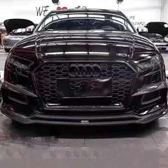 Audi S3 A3 S-line (with s-line bumper) 8V.5 2017 2018 2019 2020 with Aftermarket Parts - Upper Valences Pre-preg Carbon Fiber from Karbel Carbon