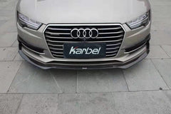 Audi S7 A7 S-line (with s-line bumper, does not base model) C7.5 2016-2018 with Aftermarket Parts - Upper Valences Pre-preg Carbon Fiber from Karbel Carbon