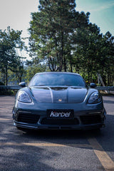 Porsche 718 Cayman / Boxster / GTS 2017-ON with Aftermarket Parts - Upper Valences Pre-preg Carbon Fiber from Karbel Carbon