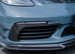 Porsche 718 Cayman / Boxster / GTS 2017-ON with Aftermarket Parts - Upper Valences Pre-preg Carbon Fiber from Karbel Carbon