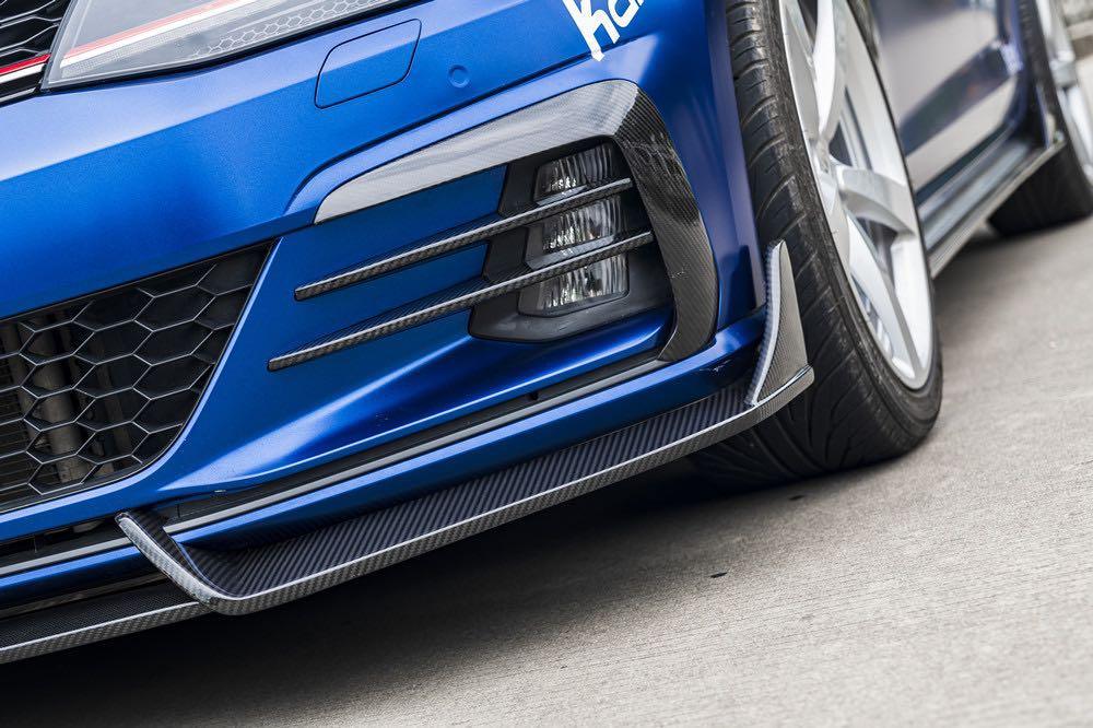 Volkswagen Golf R / GTI MK7.5 2018 2019 2020 2021 with Aftermarket Parts - Upper Valences Pre-preg Carbon Fiber from Karbel Carbon