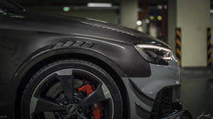 Audi S3 A3 8V.5 2015 2016 2017 2018 2019 2020 & RS3 8V.5 2018 2019 2020 With Aftermarket Parts - Front Fenders Pre-preg Carbon Fiber from Karbel Carbon