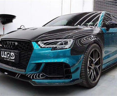 Audi S3 A3 8V.5 2015 2016 2017 2018 2019 2020 & RS3 8V.5 2018 2019 2020 With Aftermarket Parts - Front Fenders Pre-preg Carbon Fiber from Karbel Carbon