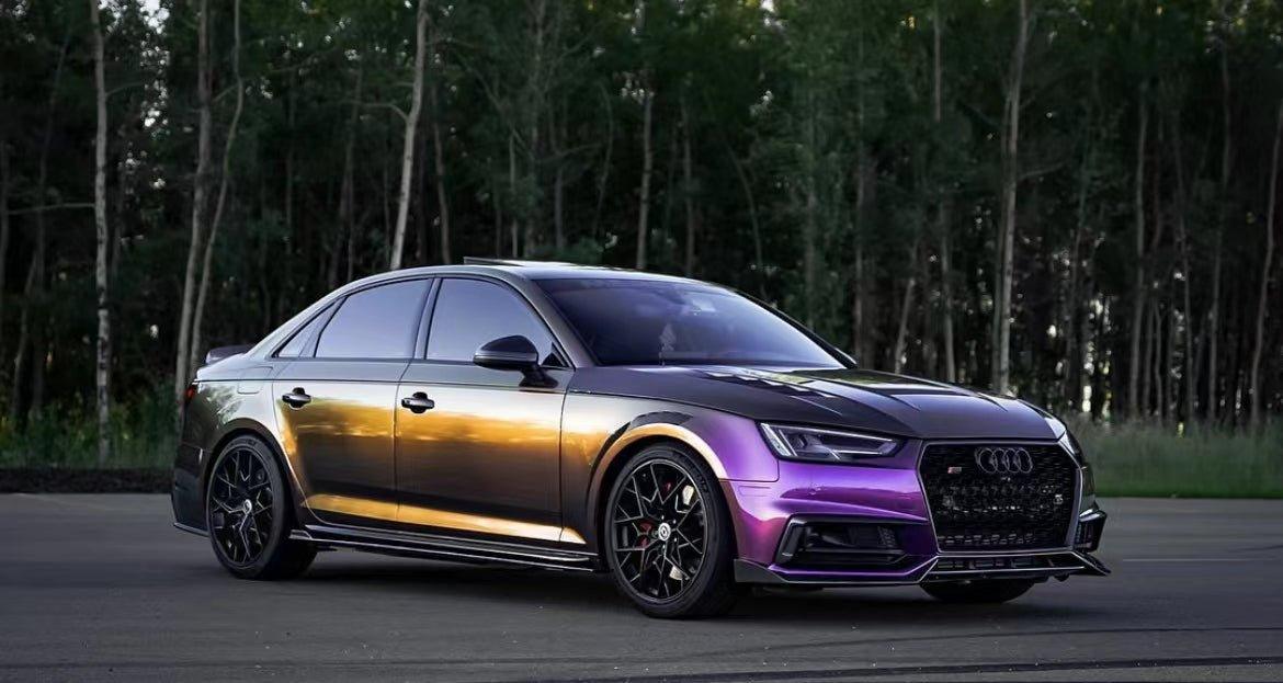 Audi S4 A4 B9 2017 2018 2019 & S4 A4 B9.5 2020 2021 2022 2023 2024 With Aftermarket Parts - Front Fenders Pre-preg Carbon Fiber from Karbel Carbon