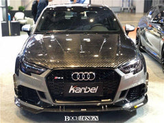 Audi RS3 8V 8V.5 2018 2019 2020 with Aftermarket Parts - Front Lip Pre-preg Carbon Fiber from Karbel Carbon