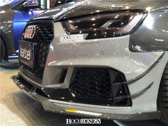 Audi RS3 8V 8V.5 2018 2019 2020 with Aftermarket Parts - Front Lip Pre-preg Carbon Fiber from Karbel Carbon