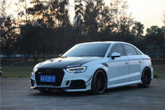 Audi RS3 8V 8V.5 2018 2019 2020 with Aftermarket Parts - Front Lip Pre-preg Carbon Fiber from Karbel Carbon