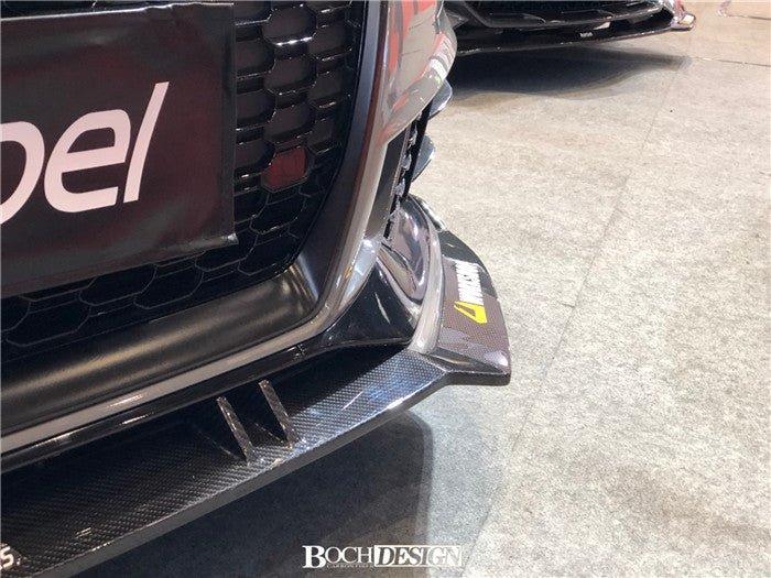 Audi RS3 8V 8V.5 2018 2019 2020 with Aftermarket Parts - Front Lip Pre-preg Carbon Fiber from Karbel Carbon