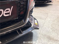 Audi RS3 8V 8V.5 2018 2019 2020 with Aftermarket Parts - Front Lip Pre-preg Carbon Fiber from Karbel Carbon