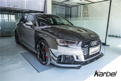 Audi RS3 8V 8V.5 2018 2019 2020 with Aftermarket Parts - Front Lip Pre-preg Carbon Fiber from Karbel Carbon