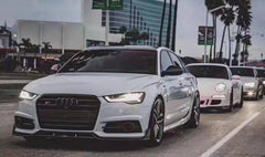 Audi S6 / A6 Avant / A6 S-Line (with s-line bumper, does not base model) C7.5 2016 2017 2018 with Aftermarket Parts - Front Lip Pre-preg Carbon Fiber from Karbel Carbon