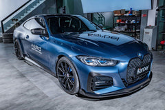 BMW 4 series 430i (with M-package bumper, does not fit base model) M440i G22 G23 2020-ON with Aftermarket Parts - Front Lip Pre-preg Carbon Fiber from Karbel Carbon