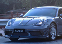 Porsche 718 Cayman / Boxster / GTS 2017 2018 2019 2020 2021 2022 2023 2024 with Aftermarket Parts - Front Lip Pre-preg Carbon Fiber from Karbel Carbon
