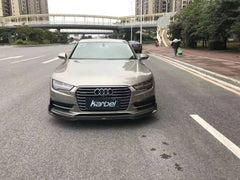 Audi S7 A7 S-line (with s-line bumper, does not base model) C7.5 2016-2018 with Aftermarket Parts - Front Lip Pre-preg Carbon Fiber from Karbel Carbon